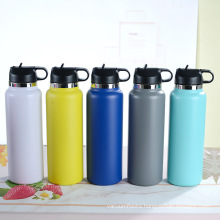 Insulated Sports Water Bottle with Handle Lids 32 Oz Wide Mouth Vacuum Stainless Steel Water Flask Thermos Modern Double Wall